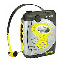 Sony Sports Walkman WM-FS422ST Operating Instructions
