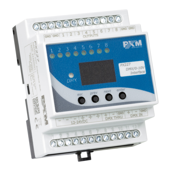 PXM DMX DEMUX 8 Manual