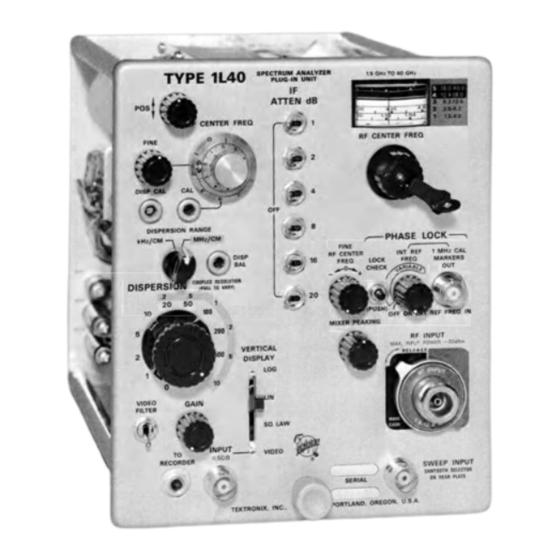 Tektronix 1L40 Instruction Manual