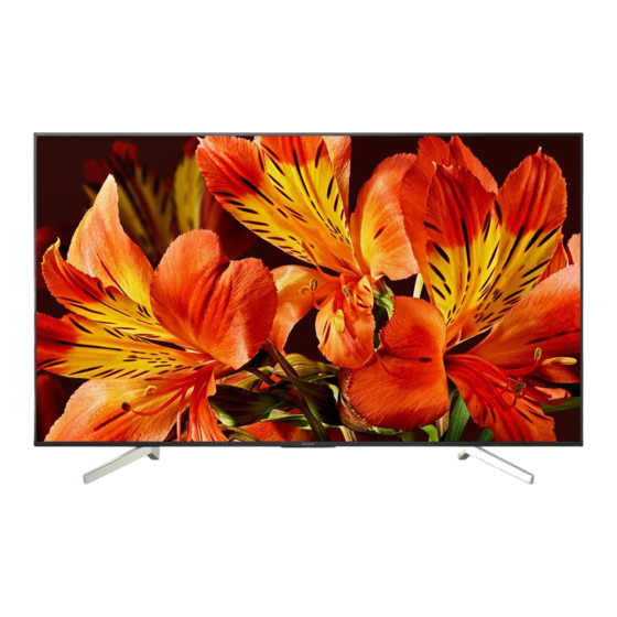 Sony BRAVIA KD-55X8500F Reference Manual