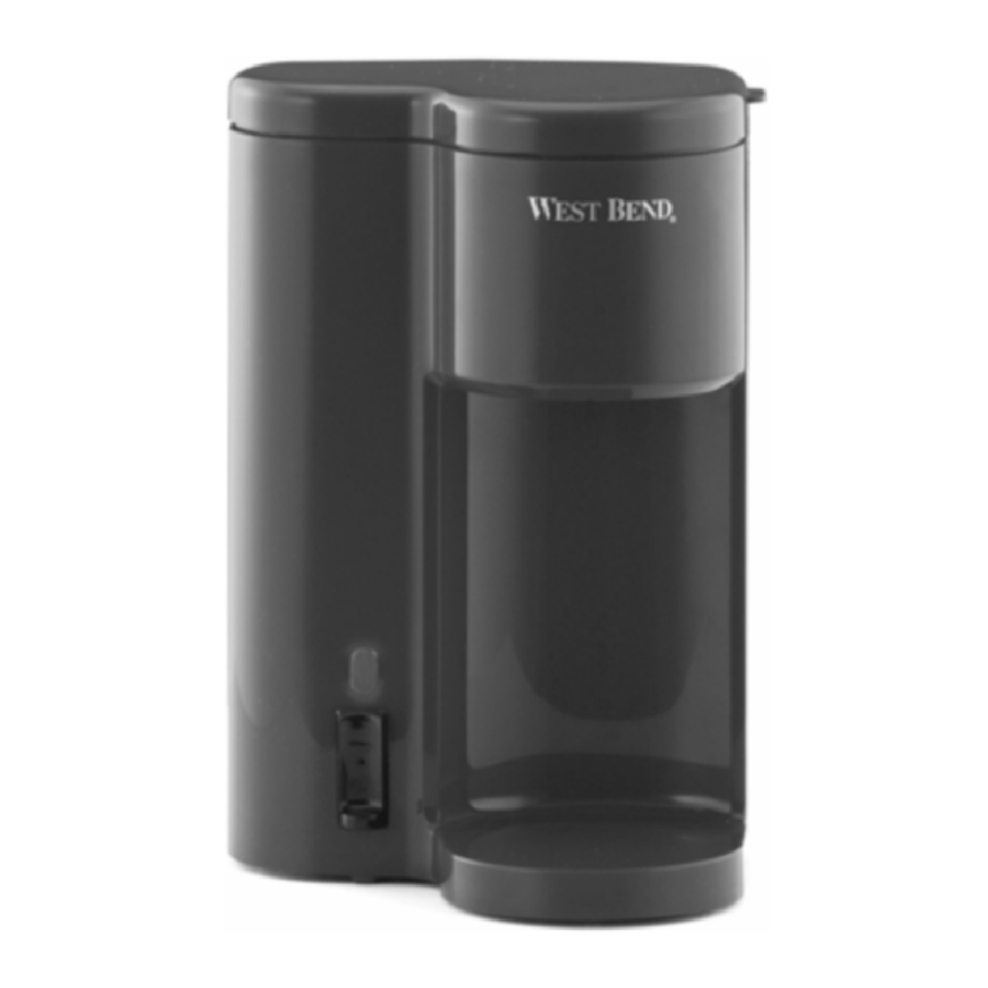 West Bend 56202 - Drip Coffeemaker, 12 Oz. Manual