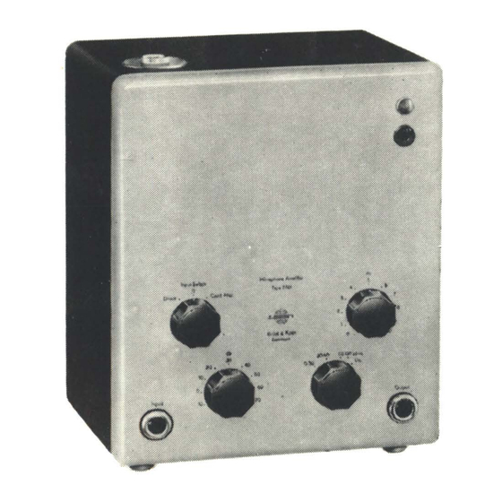 BRUEL & KJAER 2605 Instructions And Applications