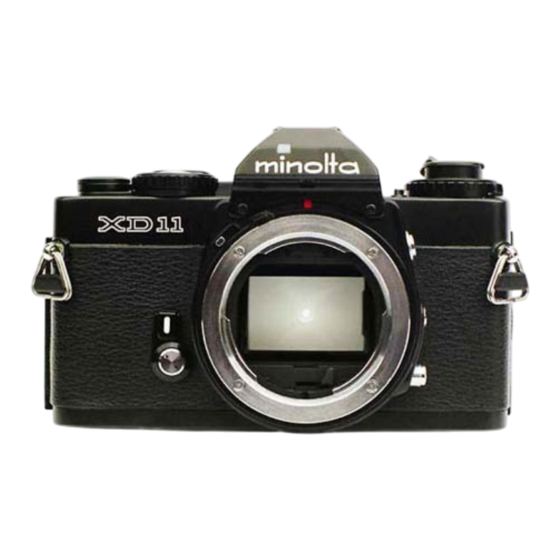 Minolta XD Service Manual