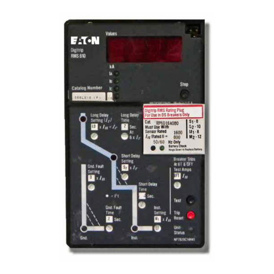 Eaton Digitrip RMS 610 Instruction Leaflet