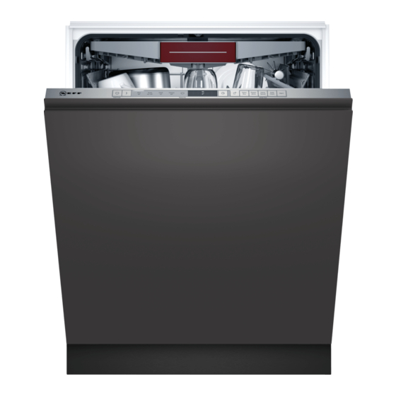 NEFF S153HCX02G Dishwasher Manuals