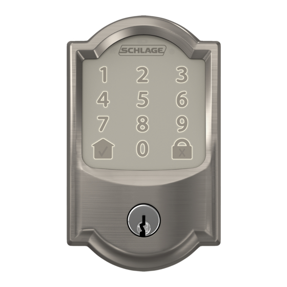 Schlage Encode Smart WiFi Deadbolt Quick Start Guide