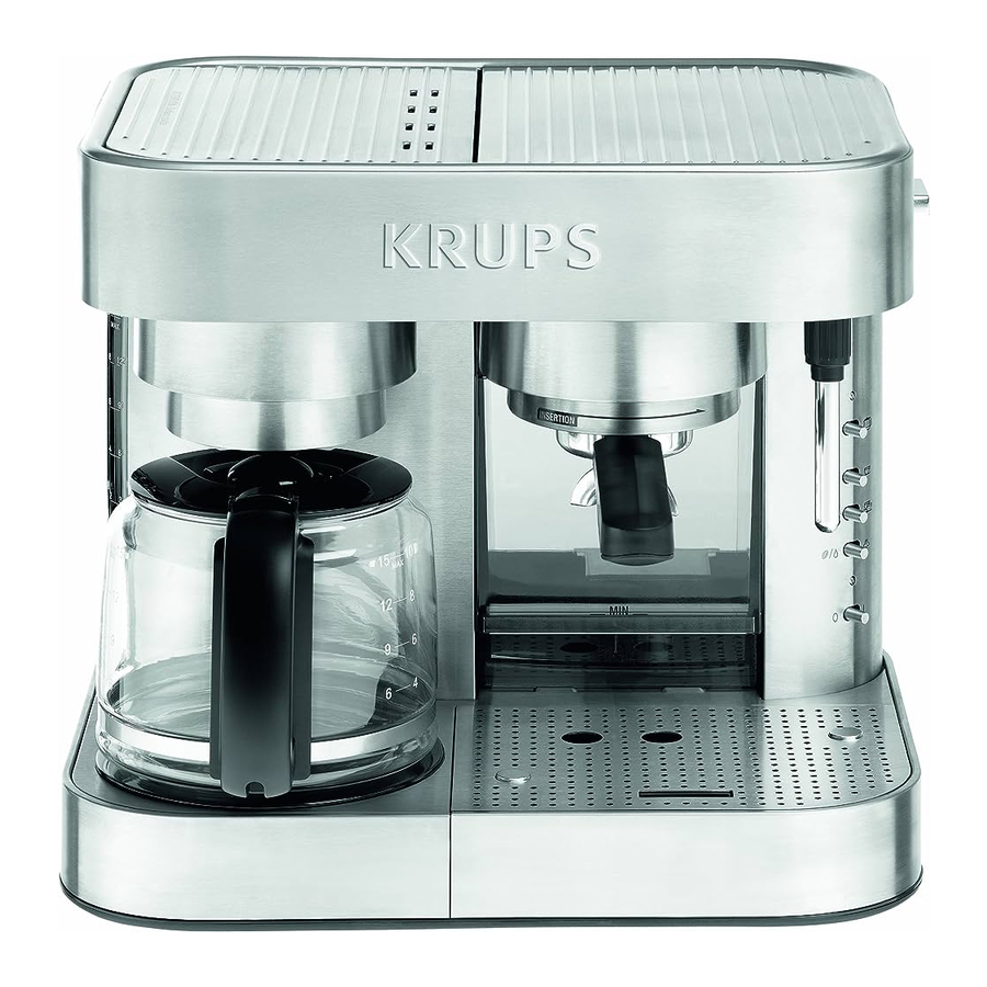 User Manuals: Krups XP6040 Espresso Coffee Machine