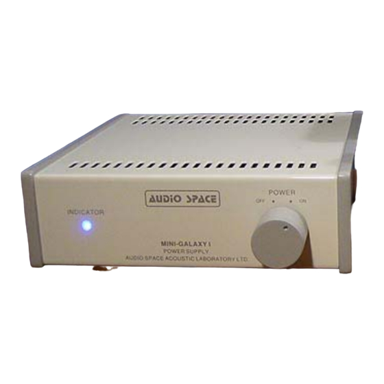 Audio Space Mini Galaxy I Quick Manual