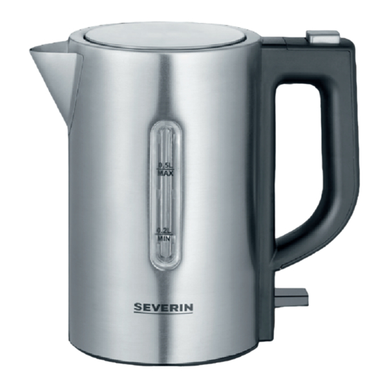 SEVERIN WK 3647 Instructions For Use Manual