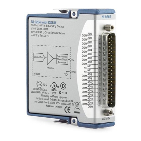 National Instruments NI 9264 Calibration Procedure