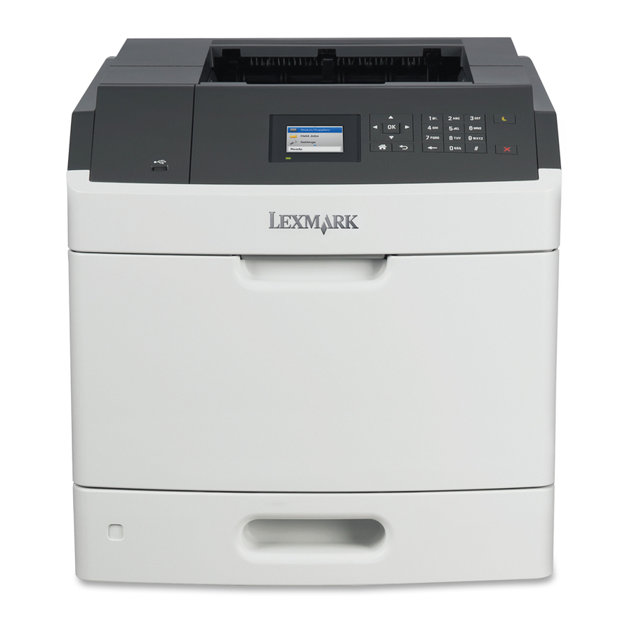 Lexmark MS710 Menu Map