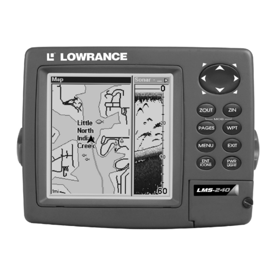 Lowrance LMS-240 Operation Instructions Manual