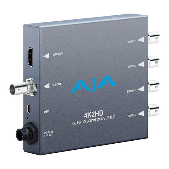AJA 4K2HD Installation & Operation Manual