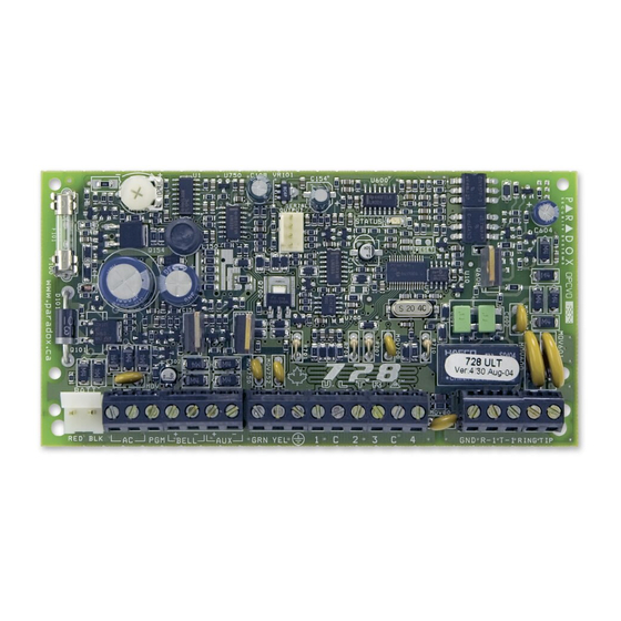 Paradox ESPRIT 728 ULT Quick Programming Manual