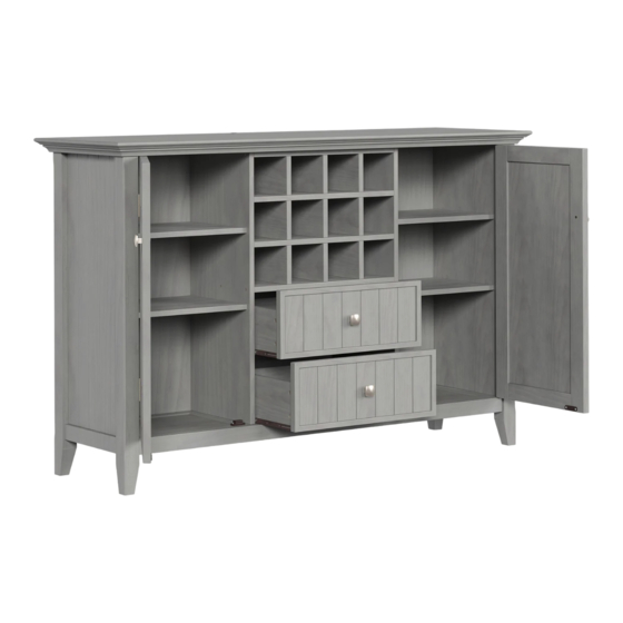 Simpli Home broklyn+max WyndenHall AXCBED-04-FOG Manual