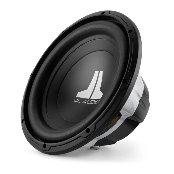 JL Audio 10W0 Owner's Manual