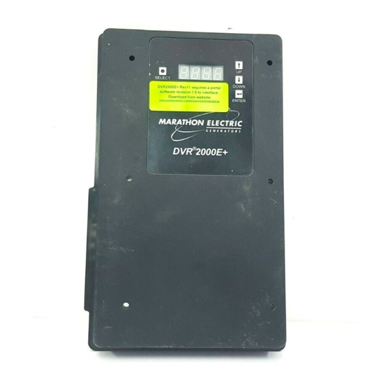 Marathon Electric DVR 2000E+ Manuals