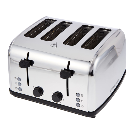 User Manuals: Black & Decker ET304 4 Slice Toaster