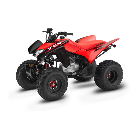 Honda SPORTRAX 250X Owner's Manual