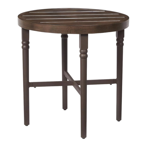 HAMPTON BAY LEMON GROVE BISTRO TABLE D11230-TB Use And Care Manual