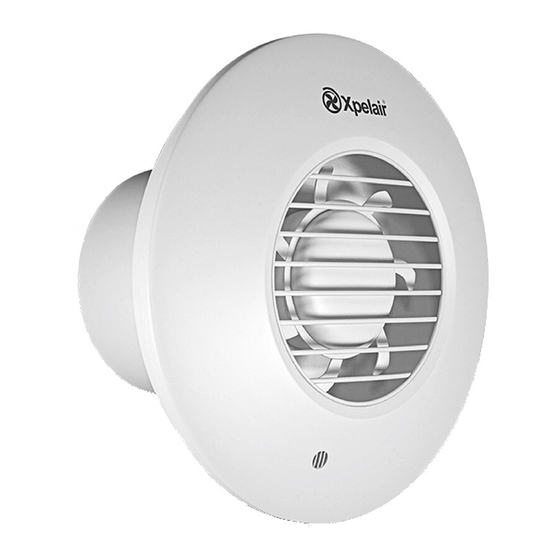 Xpelair SSSFC100 Installation And Maintenance Manual