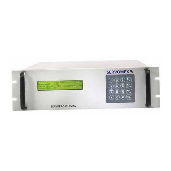 User Manuals: Servomex SERVOPRO k2001 Gas Analyzers