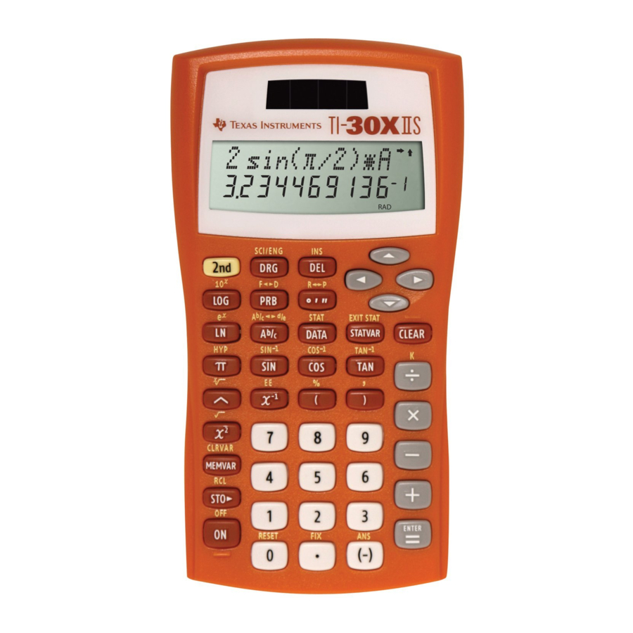 Texas Instruments TI-30X II S, TI-30X II B Manual