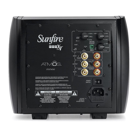 Sunfire Atmos XTATM265 User Manual