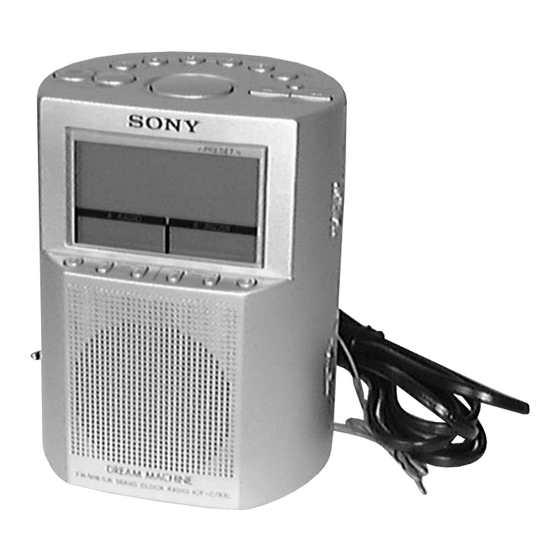 Sony ICF-C793 Service Manual