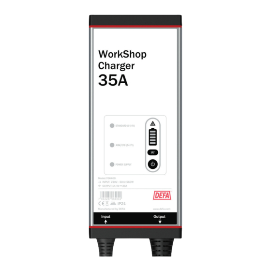 DEFA WorkShopCharger 35A User Manual