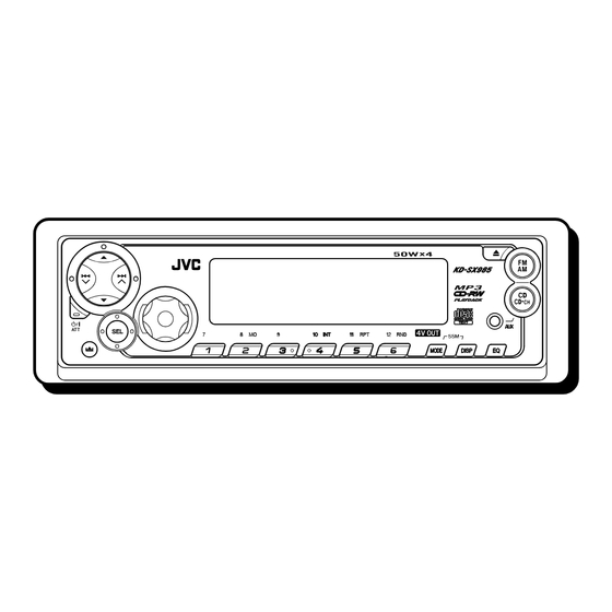 JVC KD-SX985, KD-SX885 Instructions Manual