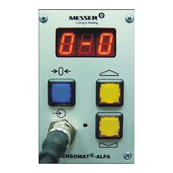 Messer Cutting Systems SENSOMAT  - ALFA Short Operation Manual