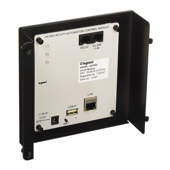 LEGRAND HA7000 Installation Instructions