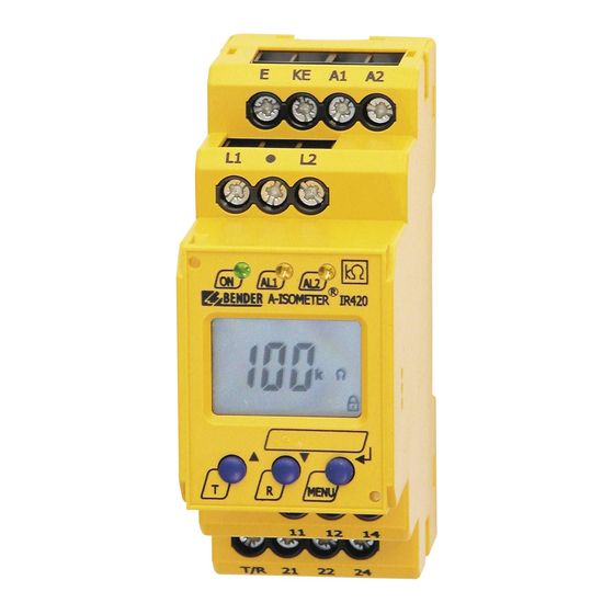 Bender ISOMETER IR420-D4 Series Manual