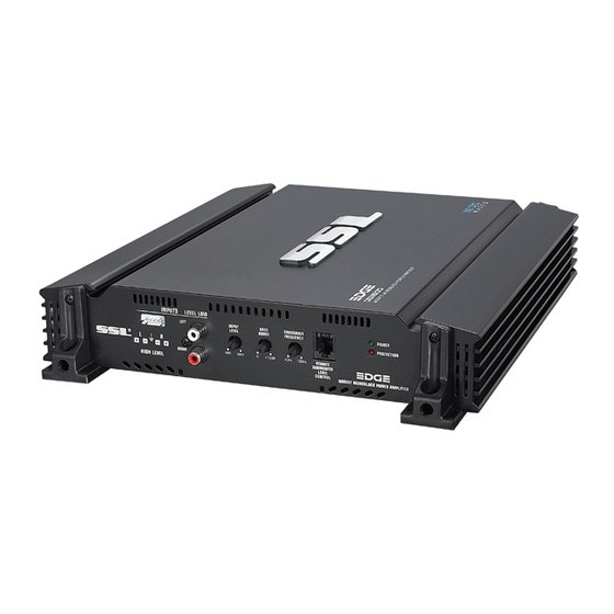 Ssl Edge DG11100 Car Audio Amplifier Manuals
