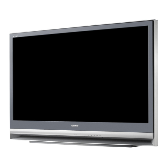 Sony KDF-50E2000 Operating Instructions Manual
