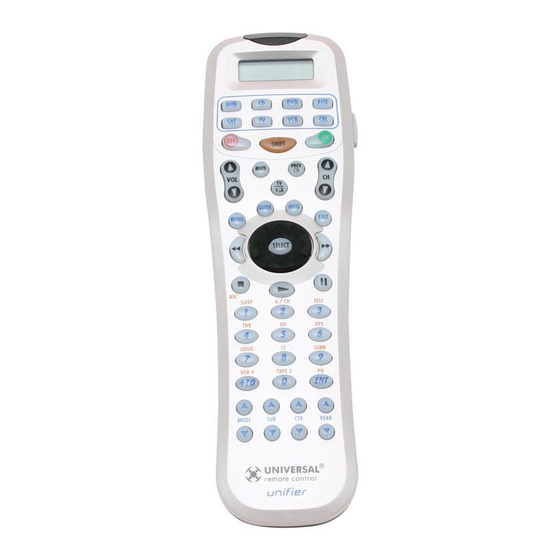 Universal Remote Control Unifier URC-100 Owner's Manual
