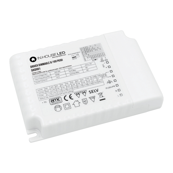 IN HOUSE LED Driver Dimmable 0/10V Push User Manuel