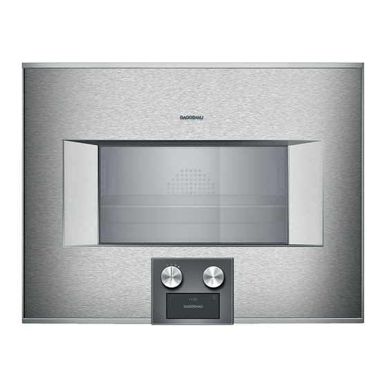 Gaggenau BS47 112 Series User Manual And Installation Instructions
