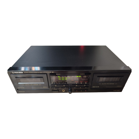 Pioneer CT-W401R Operating Instructions Manual