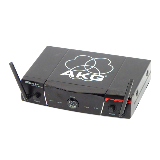 AKG SR 40 SINGLE User Instructions