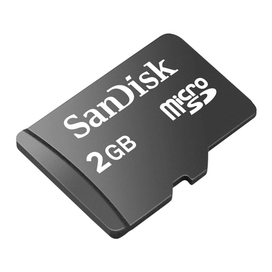 SanDisk 2GB  - 2GB Micro Secure Digital Card Manuals