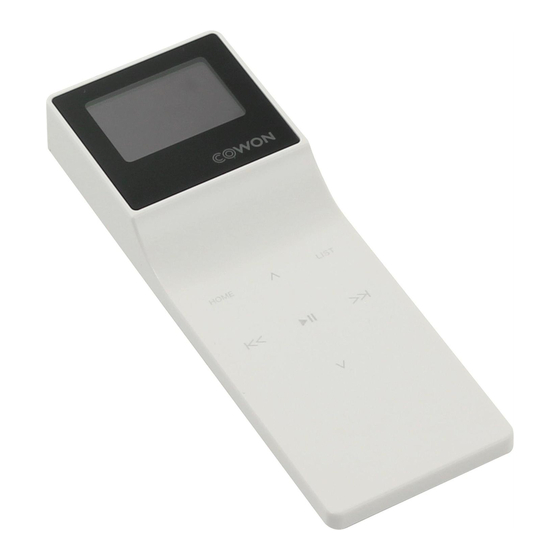 Cowon iAUDIO E3 User Manual