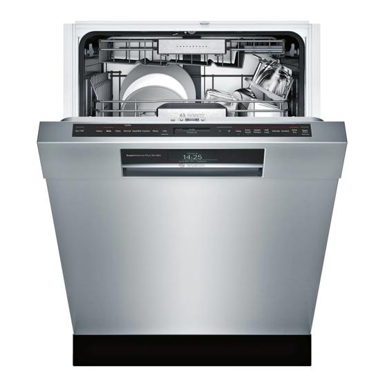 Bosch SHE89PW55N Operating Instructions Manual