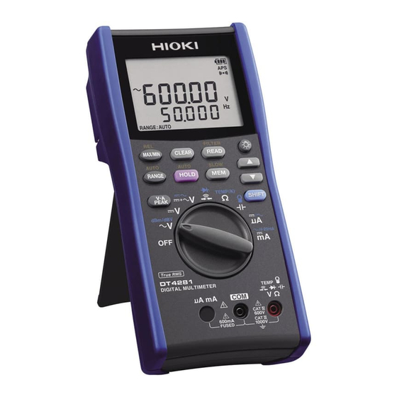 Hioki DT4281 Instruction Manual