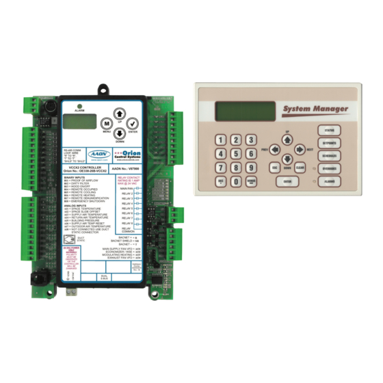 User Manuals: AAON SS1068 Controller