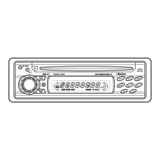 Clarion DB125 Owner's Manual