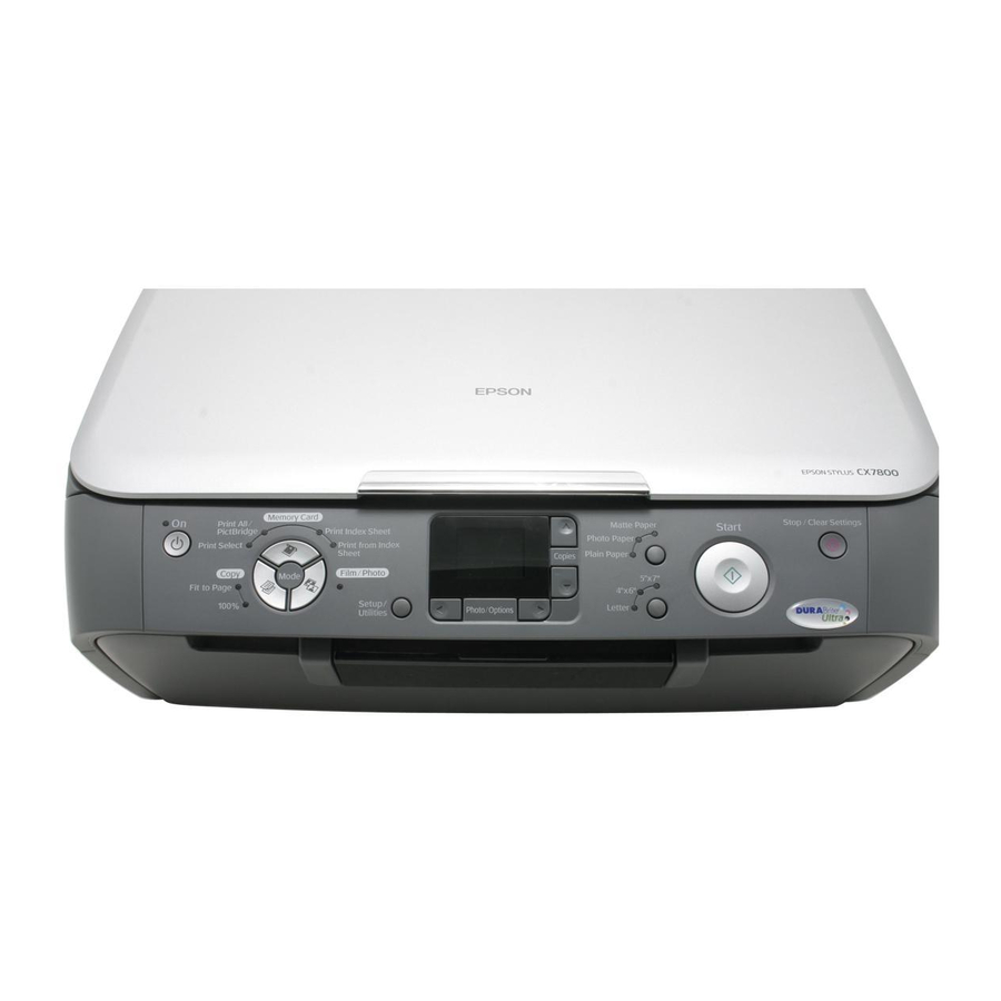 Epson Stylus CX7800 Manual