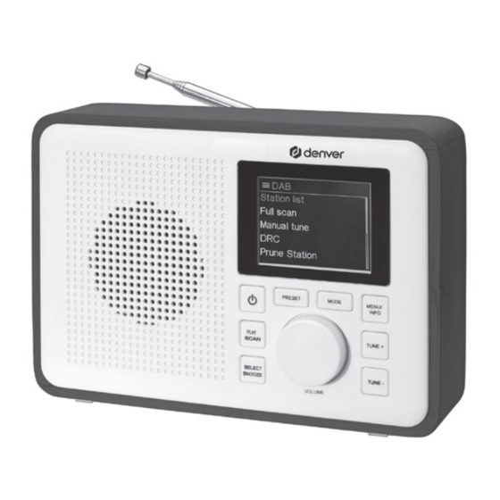 Denver DAB-60 Portable DAB+ Radio Manuals