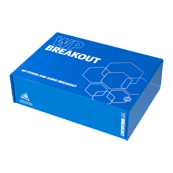 AUSTRALIAN MONITOR WP-BREAKOUT Installation And Operation Manual